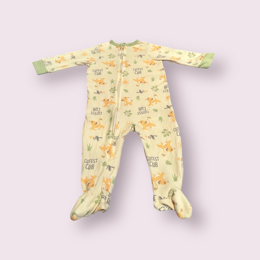 Disney Baby Lion King Simba Cutest Cub Soft Zip Front Footies Size 3 Months